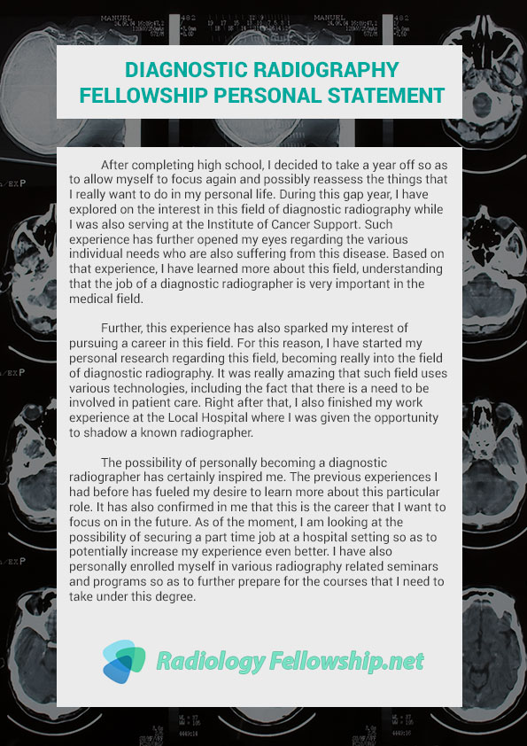 personal statement radiography examples